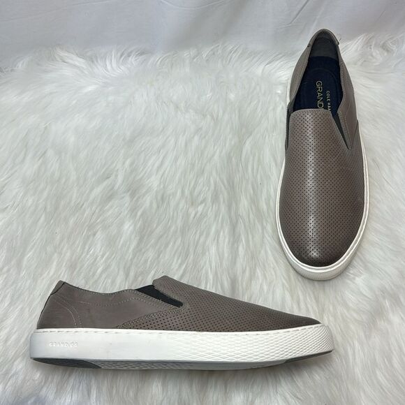 Cole Haan Grandpro Ironstone Grey Slip On Deck Sneakers Sz 11 - Picture 1 of 6